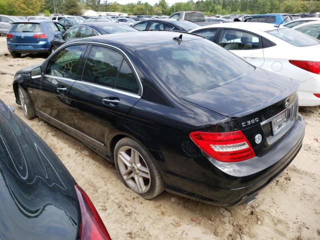 WDDGF5HB8CR196100 - 2012 MERCEDES-BENZ C 350 BLACK photo 2