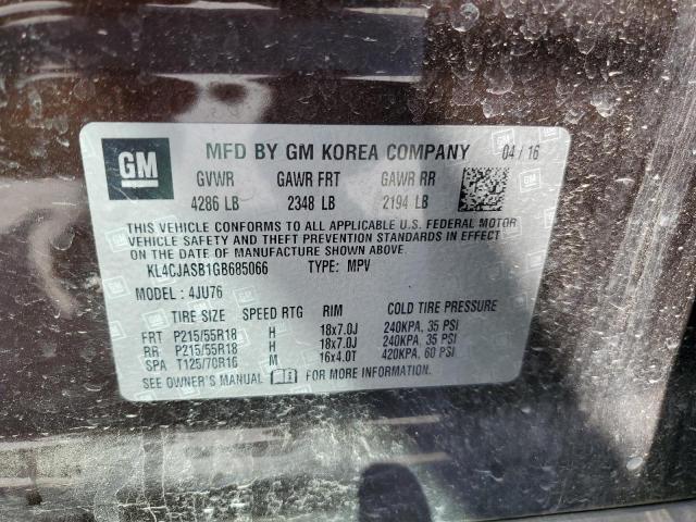 KL4CJASB1GB685066 - 2016 BUICK ENCORE BROWN photo 13