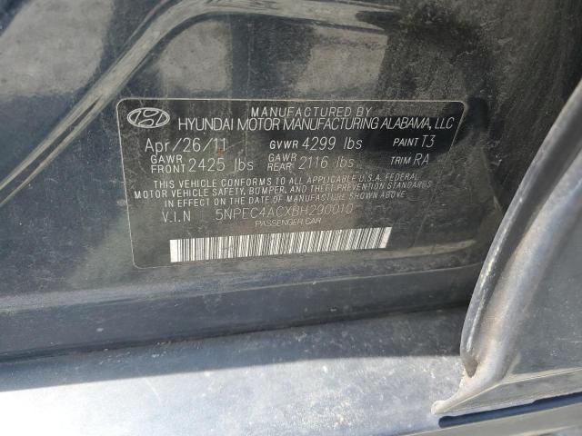 5NPEC4ACXBH290010 - 2011 HYUNDAI SONATA SE CHARCOAL photo 12