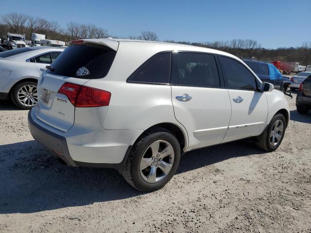 2HNYD28827H537045 - 2007 ACURA MDX SPORT WHITE photo 3