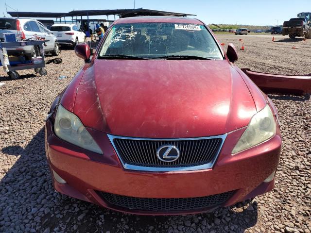 JTHBK262X65002839 - 2006 LEXUS IS 250 RED photo 5