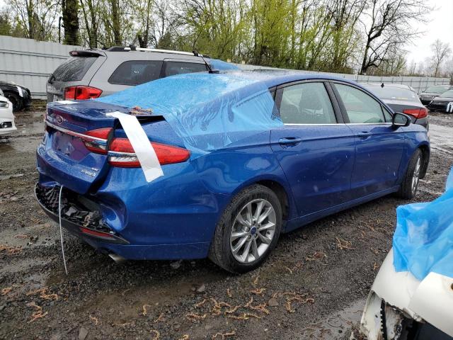 3FA6P0LU0HR317749 - 2017 FORD FUSION SE HYBRID BLUE photo 3