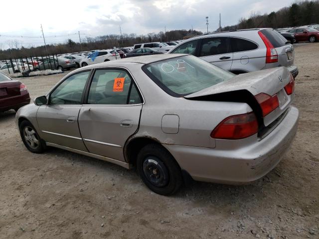 1HGCG6674WA000314 - 1998 HONDA ACCORD EX BEIGE photo 2