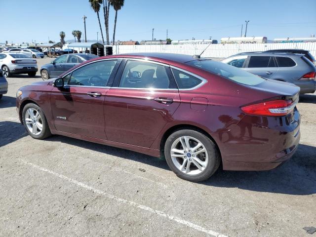 3FA6P0LU7JR204452 - 2018 FORD FUSION SE HYBRID MAROON photo 2