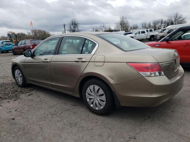 1HGCP26378A041268 - 2008 HONDA ACCORD LX BEIGE photo 2