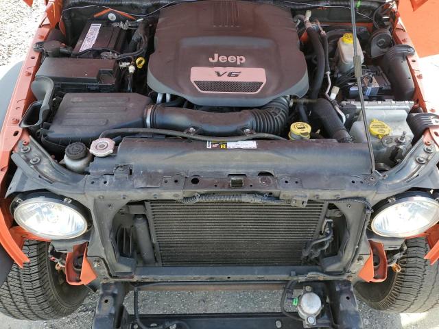 1C4BJWDG3FL686901 - 2015 JEEP WRANGLER U SPORT ORANGE photo 11