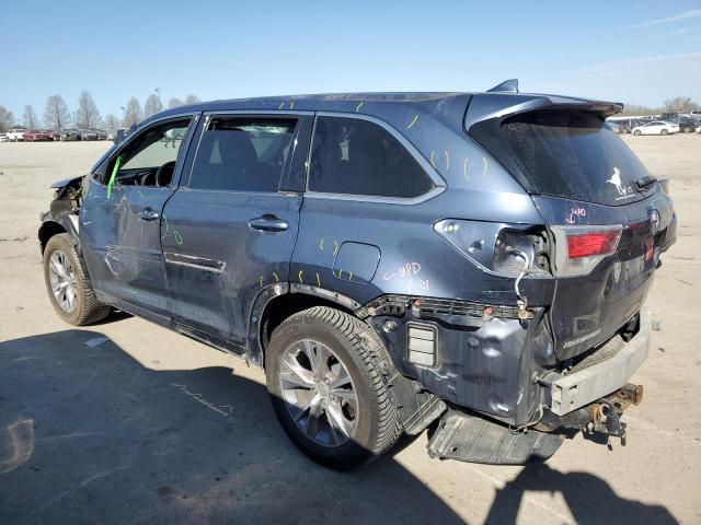 5TDJKRFH7FS219687 - 2015 TOYOTA HIGHLANDER XLE BLUE photo 2