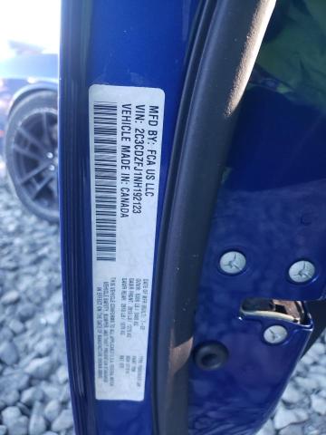 2C3CDZFJ1NH192123 - 2022 DODGE CHALLENGER R/T SCAT PACK BLUE photo 12