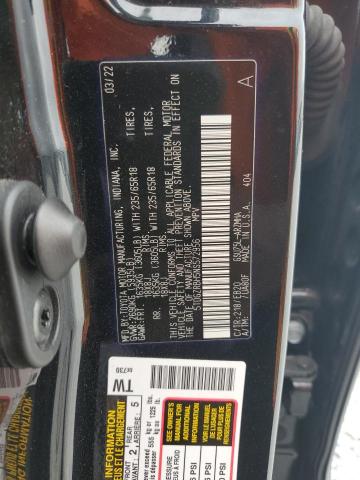 5TDGZRBH5NS572956 - 2022 TOYOTA HIGHLANDER XLE BLACK photo 13