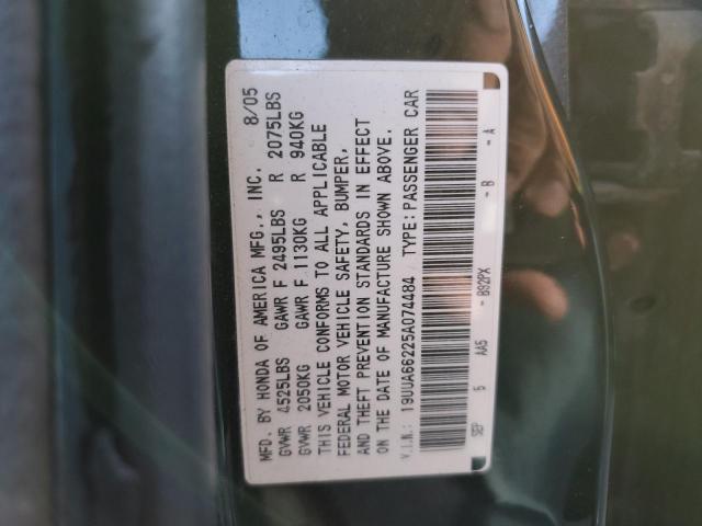 19UUA66225A074484 - 2005 ACURA TL BLACK photo 12