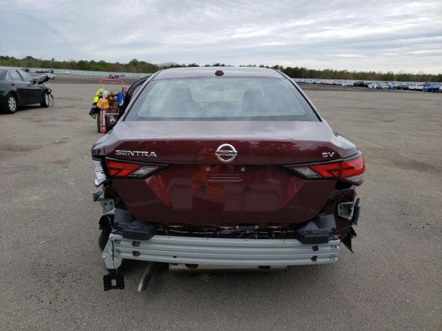 3N1AB8CV7PY231601 - 2023 NISSAN SENTRA SV MAROON photo 6