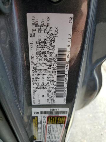 5TFTX4CN0EX038074 - 2014 TOYOTA TACOMA ACCESS CAB ნაცრისფერი ფოტო 13