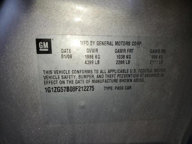 1G1ZG57B08F212275 - 2008 CHEVROLET MALIBU LS SILVER photo 12