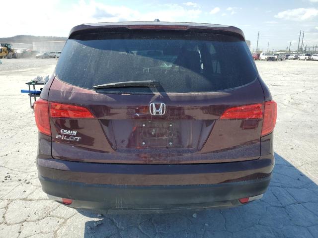 5FNYF5H59GB039650 - 2016 HONDA PILOT EXL BURGUNDY photo 6