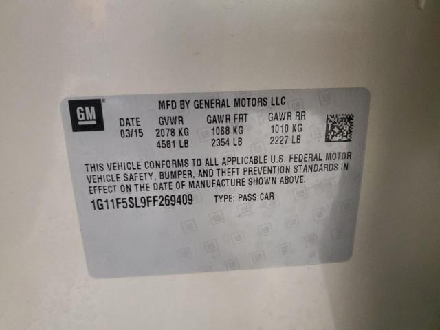 1G11F5SL9FF269409 - 2015 CHEVROLET MALIBU LTZ ოქროსფერი ფოტო 12