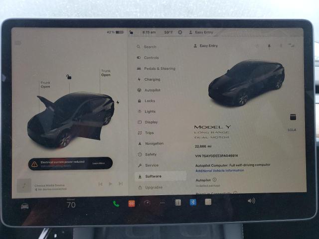 7SAYGDEE3PA046914 - 2023 TESLA MODEL Y BLACK photo 9