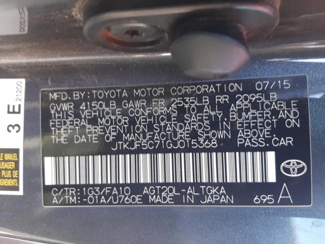 JTKJF5C71GJ015368 - 2016 TOYOTA SCION TC 灰色 照片 12