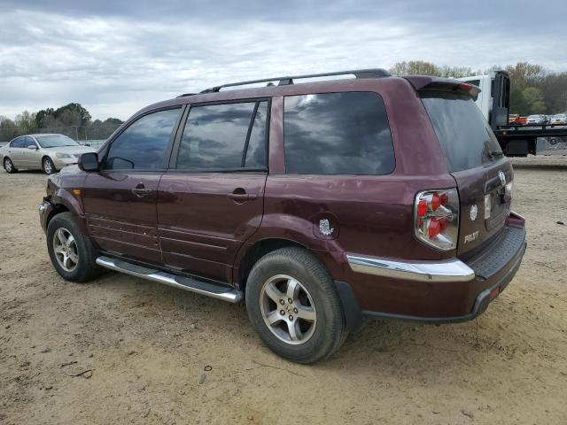 5FNYF28787B024914 - 2007 HONDA PILOT EXL BURGUNDY photo 2