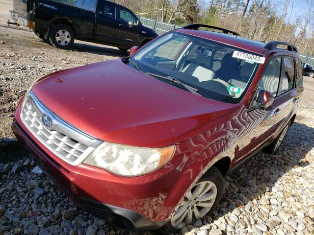 JF2SHADC8CH466584 - 2012 SUBARU FORESTER 2.5X PREMIUM RED photo 1