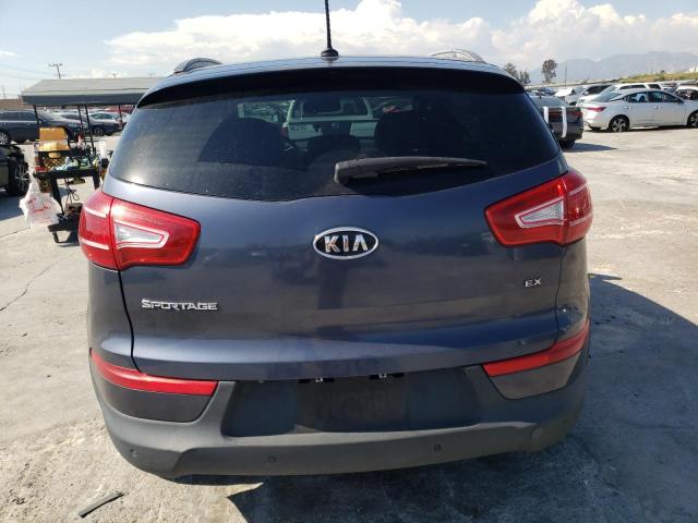 KNDPC3A22C7315336 - 2012 KIA SPORTAGE EX BLUE photo 6