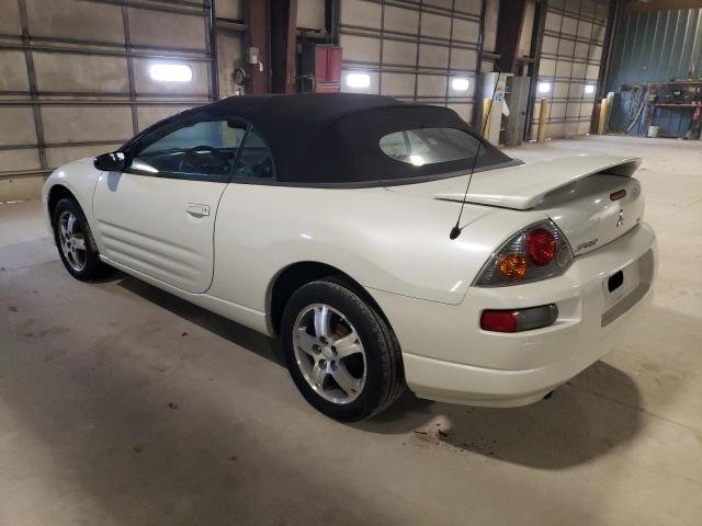 4A3AE45G13E112037 - 2003 MITSUBISHI ECLIPSE SPYDER GS WHITE photo 2