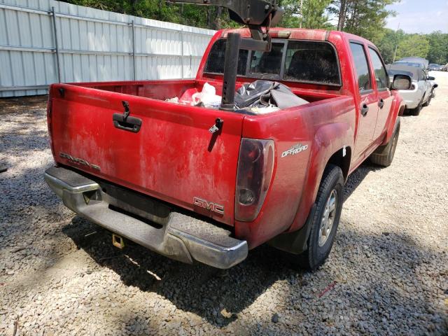 1GTDS136448218953 - 2004 GMC CANYON RED photo 4