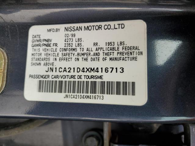 JN1CA21D4XM416713 - 1999 NISSAN MAXIMA GLE GRAY photo 12