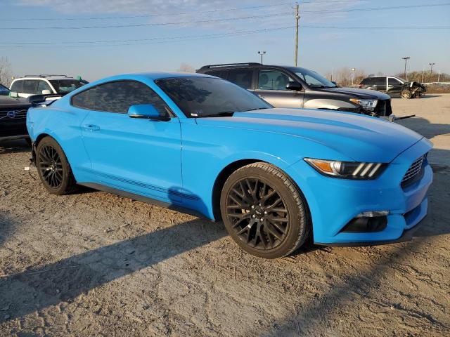 1FA6P8TH3H5230593 - 2017 FORD MUSTANG BLUE photo 4