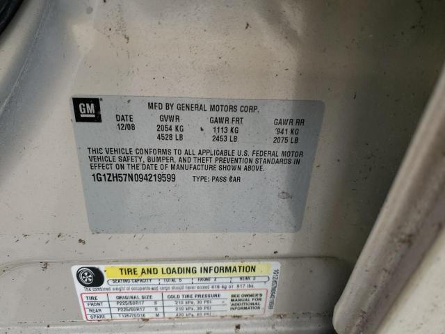 1G1ZH57N094219599 - 2009 CHEVROLET MALIBU 1LT 金色 照片 13