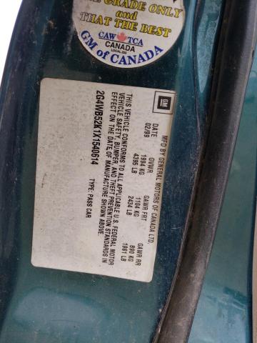 2G4WB52K1X1540614 - 1999 BUICK REGAL LS 绿色 照片 13