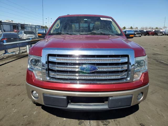 1FTFW1CFXDKF57006 - 2013 FORD F150 SUPERCREW RED photo 5