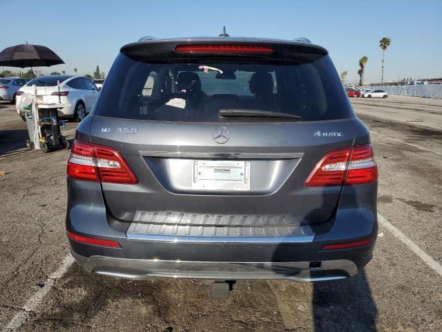 4JGDA5HB1CA045752 - 2012 MERCEDES-BENZ ML 350 4MATIC GRAY photo 6