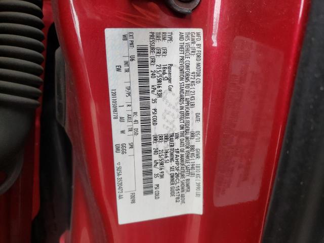 1FAHP3F26CL151782 - 2012 FORD FOCUS SE RED photo 12