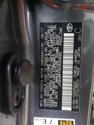 JTDKARFP0H3043682 - 2017 TOYOTA PRIUS PRIM CHARCOAL photo 12