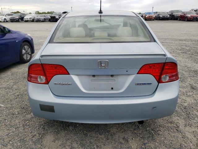 JHMFA36257S022719 - 2007 HONDA CIVIC HYBRID BLUE photo 6