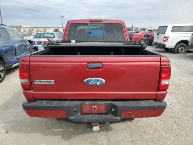 1FTYR44U97PA70241 - 2007 FORD RANGER SUPER CAB RED photo 6