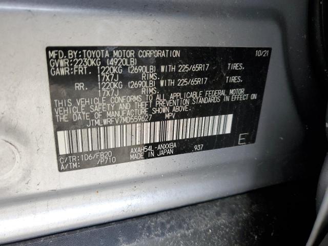 JTMLWRFV7MD559627 - 2021 TOYOTA RAV4 LE SILVER photo 13