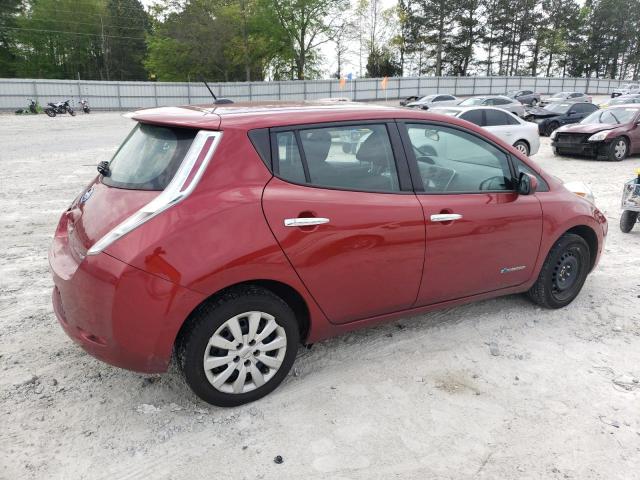 1N4AZ0CP7FC320013 - 2015 NISSAN LEAF S RED photo 3