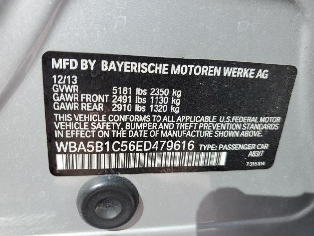 WBA5B1C56ED479616 - 2014 BMW 535 I SILVER photo 12