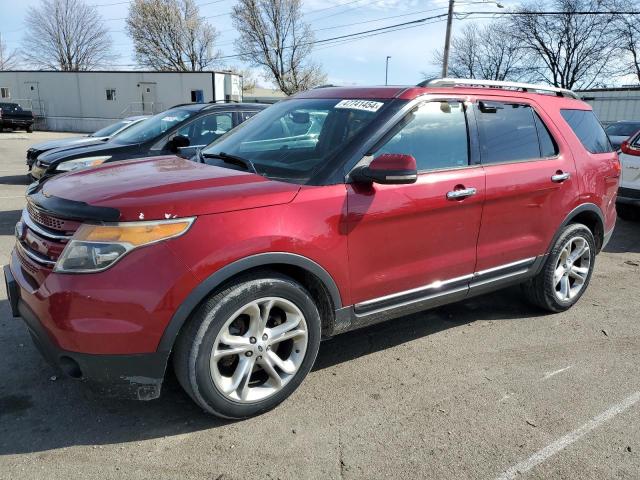 1FM5K8F83DGA66241 - 2013 FORD EXPLORER LIMITED RED photo 1