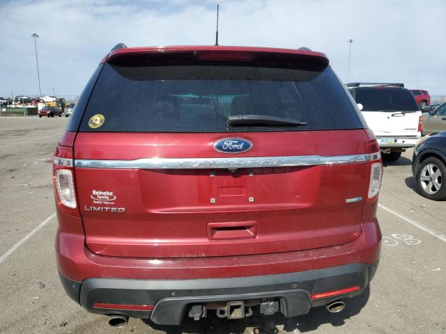 1FM5K8F83DGA66241 - 2013 FORD EXPLORER LIMITED RED photo 6