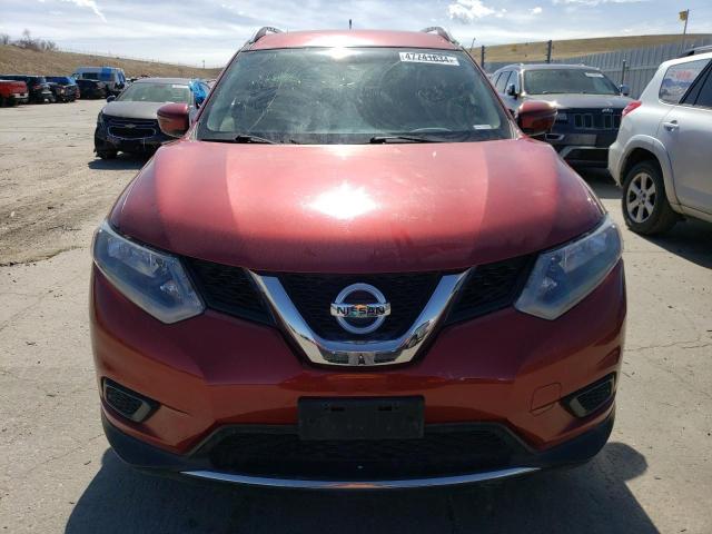 KNMAT2MVXGP593445 - 2016 NISSAN ROGUE S BURGUNDY photo 5