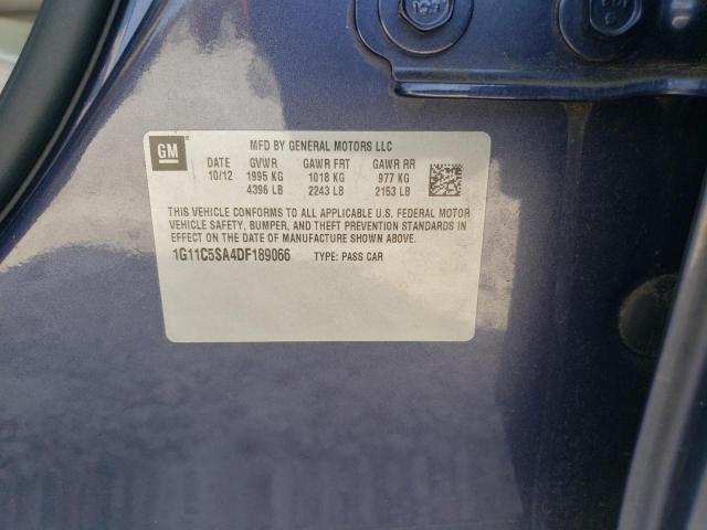 1G11C5SA4DF189066 - 2013 CHEVROLET MALIBU 1LT BLUE photo 12