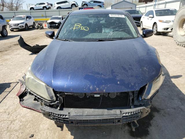 1HGCR2F3XDA098858 - 2013 HONDA ACCORD LX BLUE photo 5