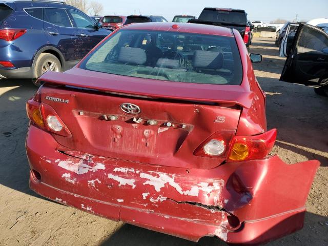 1NXBU4EE0AZ189411 - 2010 TOYOTA COROLLA BASE RED photo 6