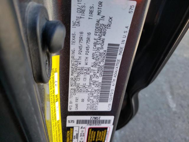 5TFJU4GN5FX081059 - 2015 TOYOTA TACOMA DOUBLE CAB PRERUNNER GRAY photo 12