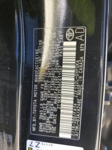 2T1KR32E56C611567 - 2006 TOYOTA COROLLA MA XR BLACK photo 12