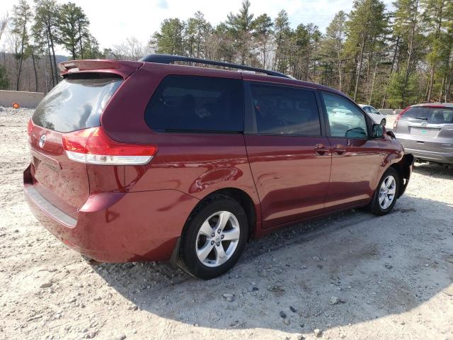 5TDKK3DC1ES426194 - 2014 TOYOTA SIENNA LE BURGUNDY photo 3