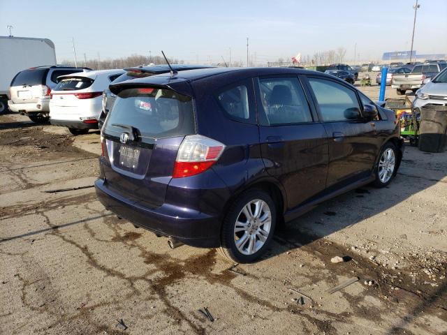 JHMGE88439S035945 - 2009 HONDA FIT SPORT BLUE photo 3