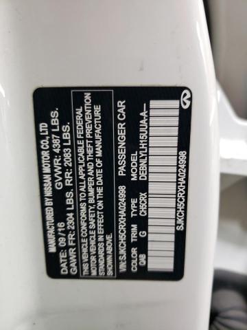 SJKCH5CRXHA024998 - 2017 INFINITI QX30 BASE أبيض صورة 12